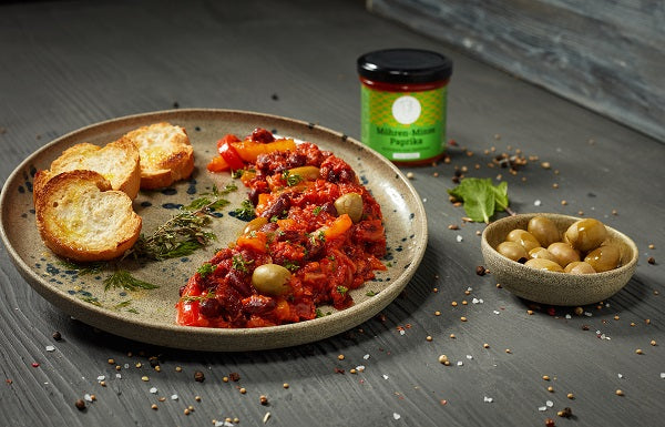 
                  
                    Laden Sie das Bild in den Galerie-Viewer, NDEY gemüseduo – Möhren-Minze-Paprika-Sauce
                  
                